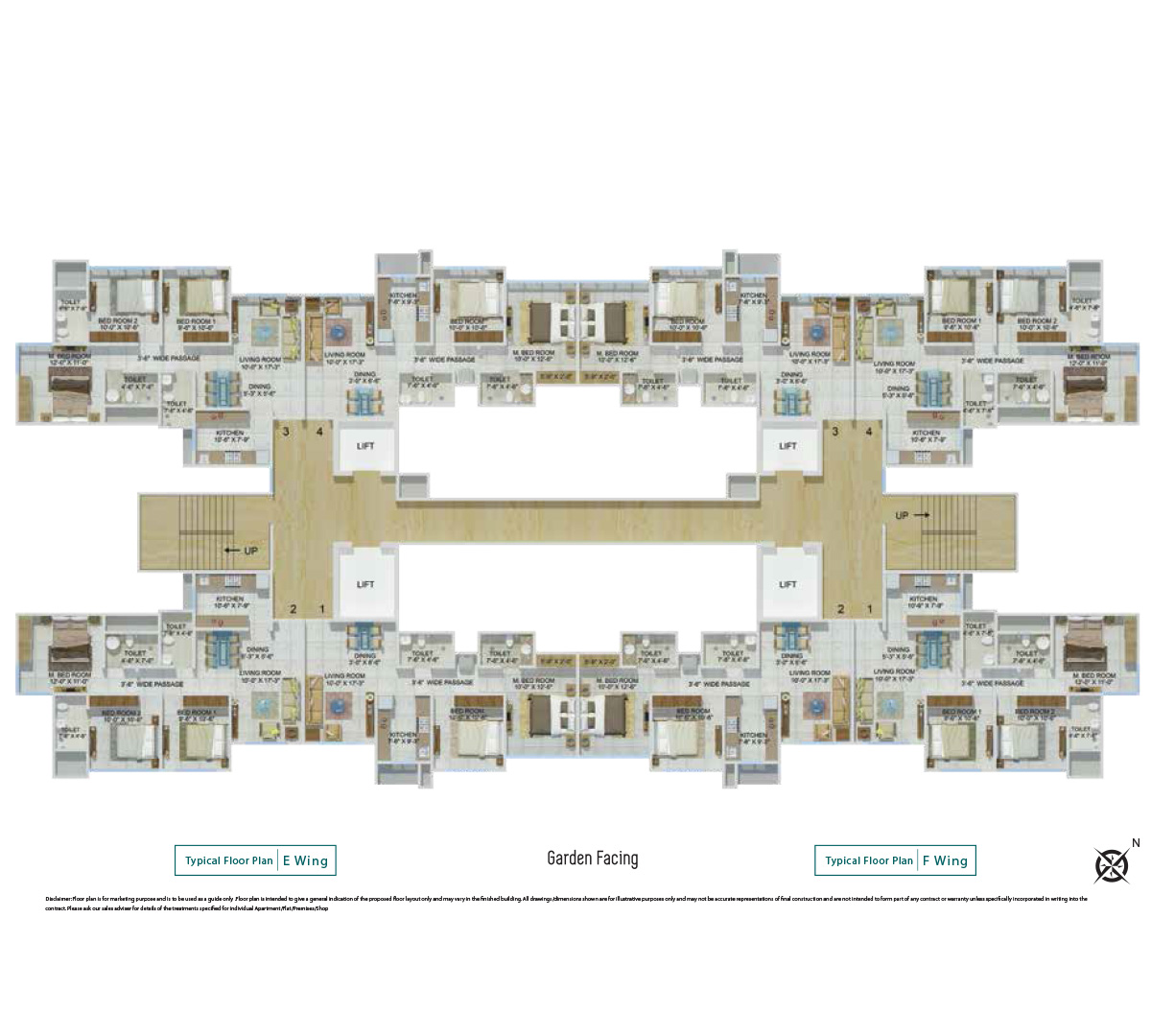 Floor Plan 3 BHK